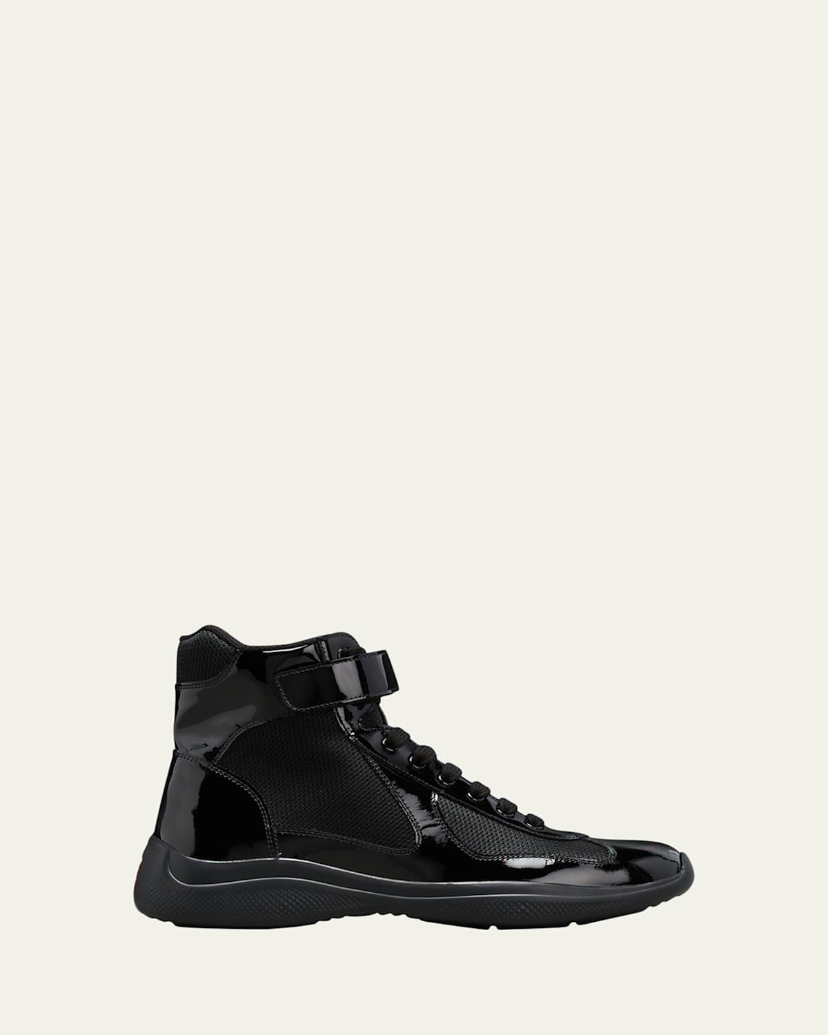 Mens Americas Cup Patent Leather High-Top Sneakers Product Image