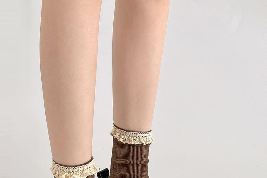 Faux Leather Buckled Platform Loafers Product Image