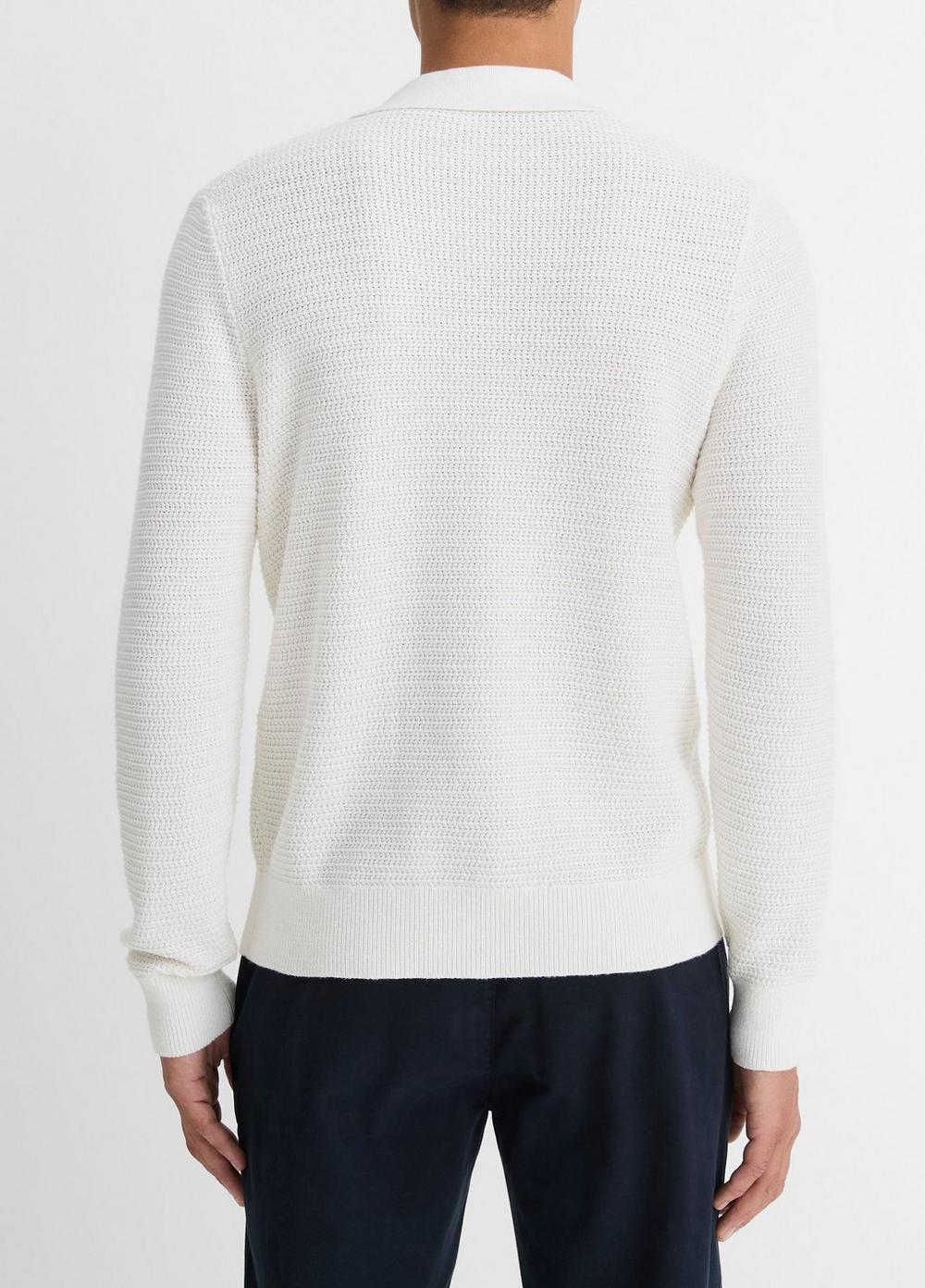 Craftsman-Rib Cotton-Cashmere Johnny-Collar Sweater Product Image