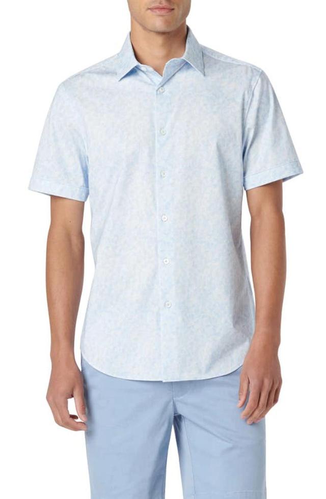 BUGATCHI Men's Miles Ooohcotton Short-sleeve Shirt In Sky Product Image