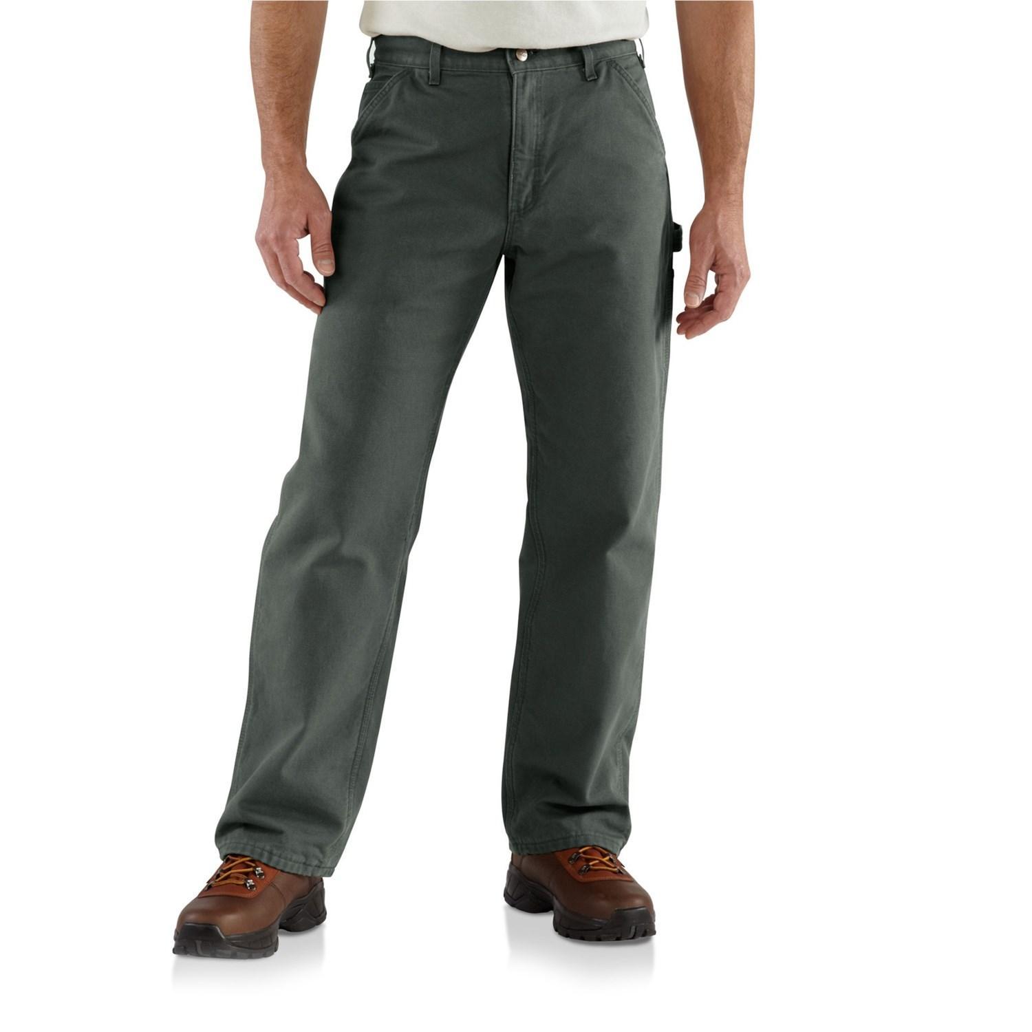 Carhartt B111 Washed Duck Flannel-Lined Dungaree Pants - Factory Seconds Product Image