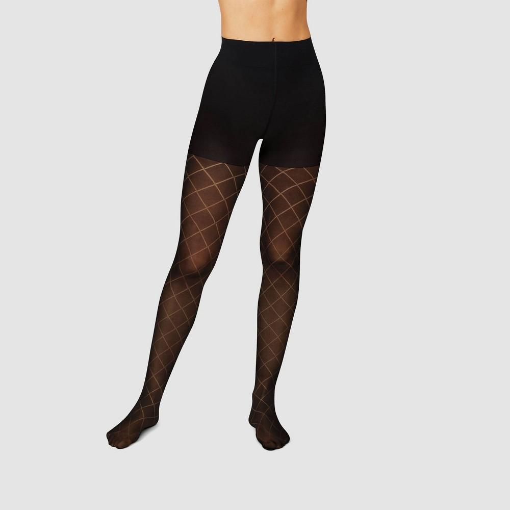 Womens Hanes Diamond Outline Control Top Tights HG0017 Product Image