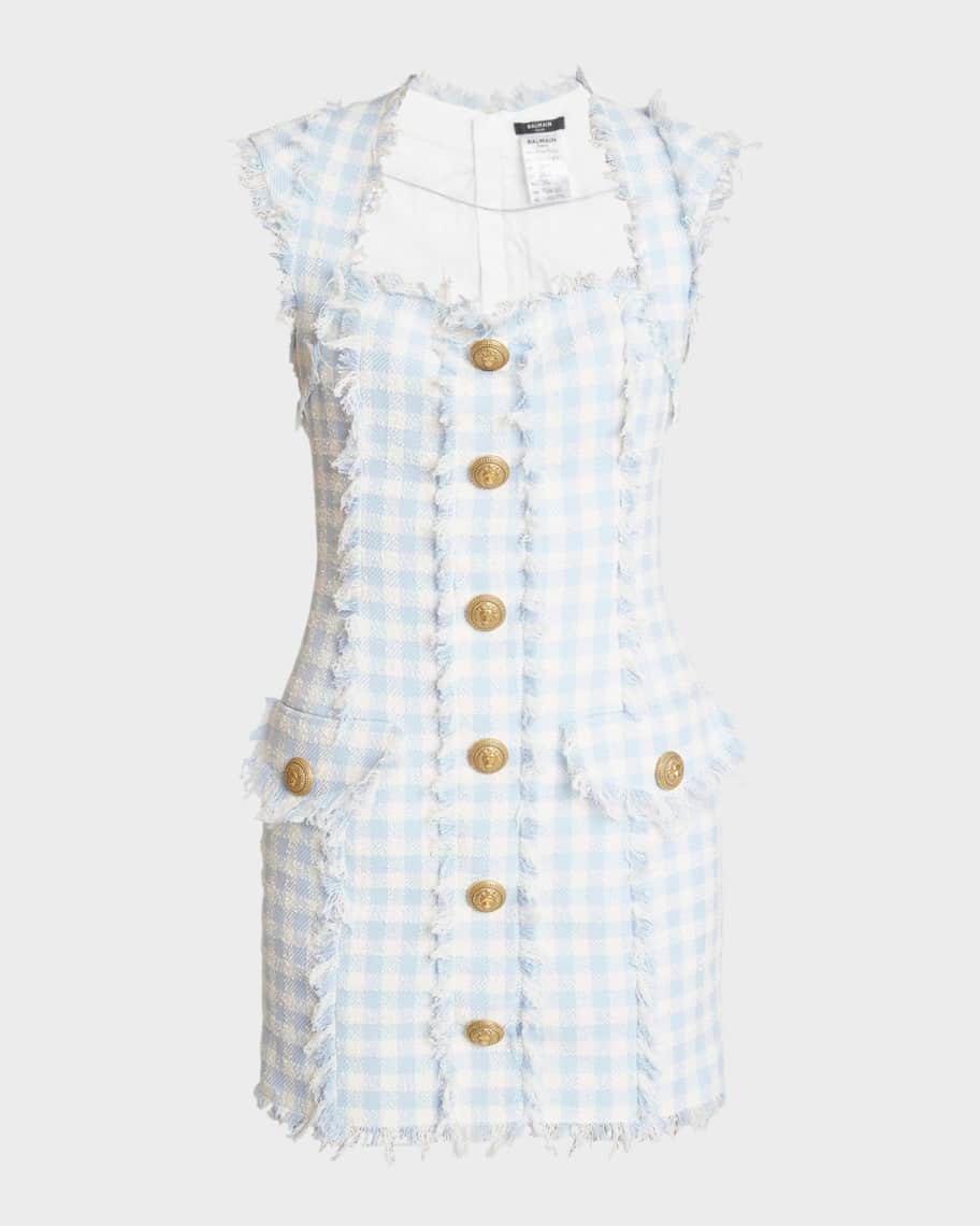 Plaid Tweed Mini Dress Product Image