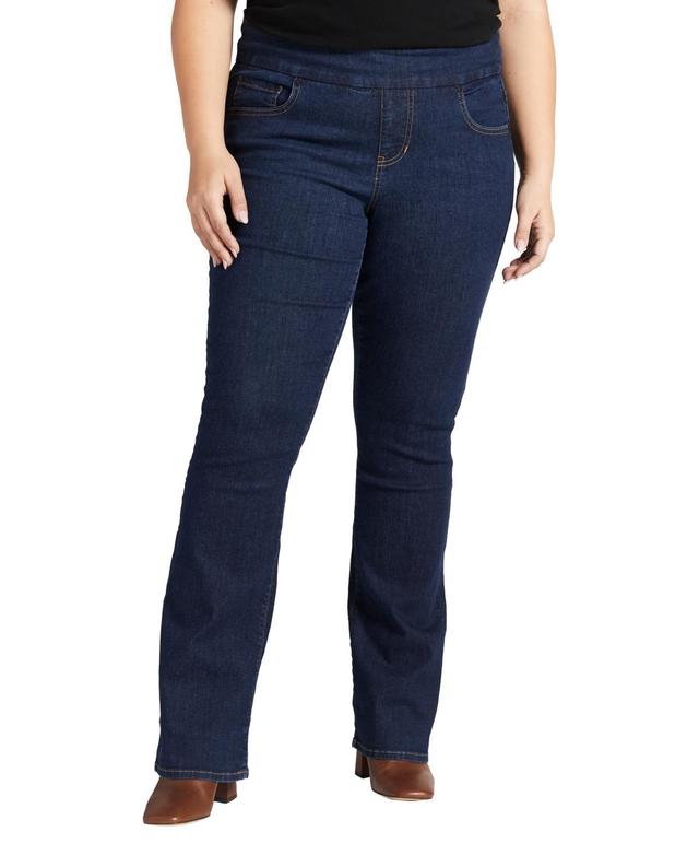 Jag Plus Size Paley Mid Rise Bootcut Pull-On Jeans Product Image