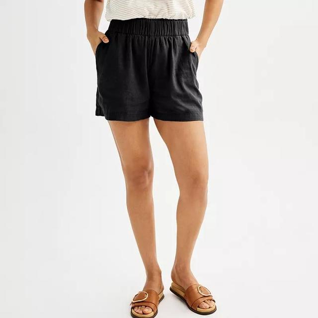 Womens Sonoma Goods For Life Femme Linen-Blend Shorts Product Image