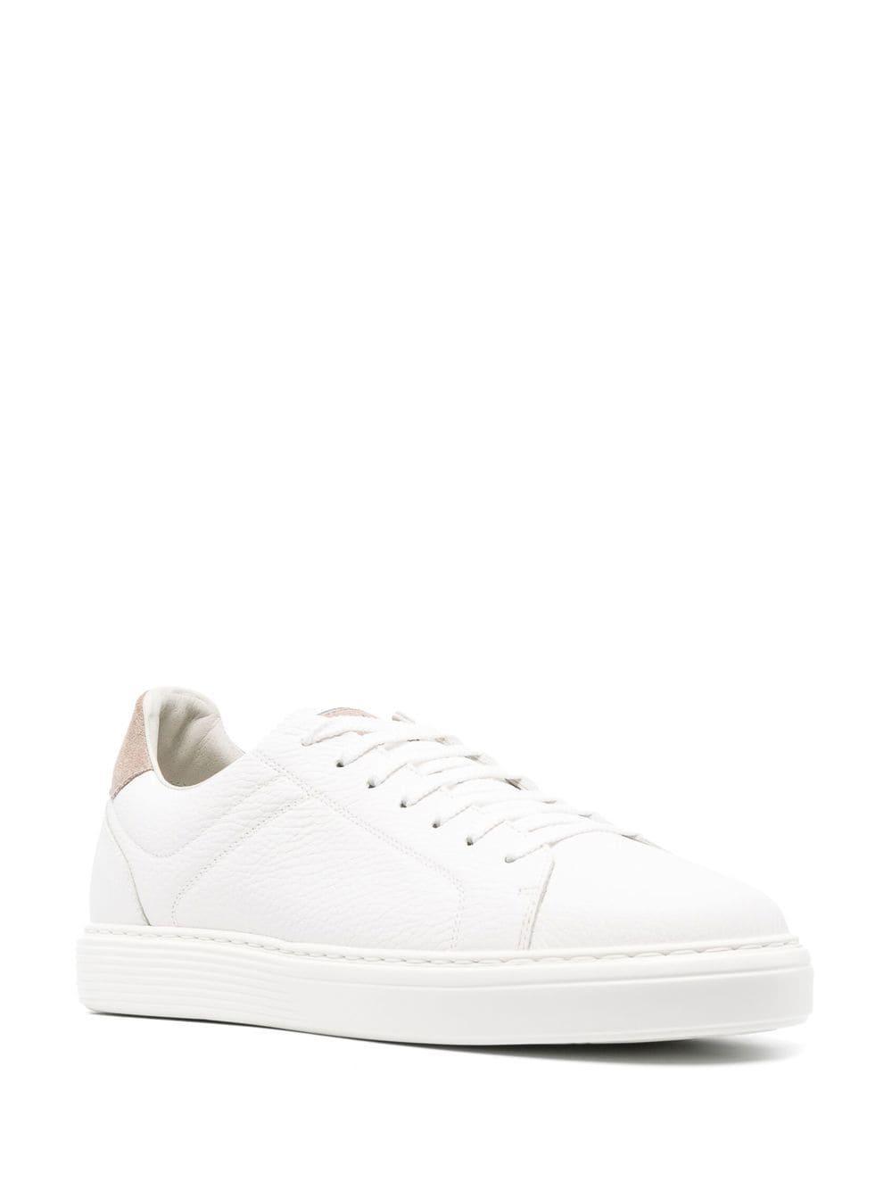 Panelled Low-top Sneakers In White Product Image