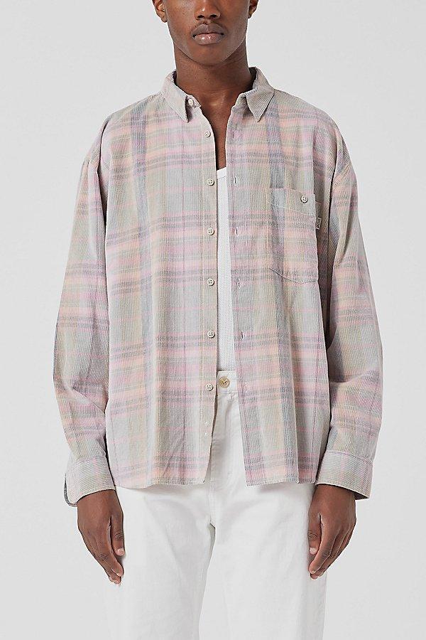 Barney Cools Cabin 2.0 Recycled Cotton Corduroy Plaid Shirt Top Mens at Urban Outfitters Product Image