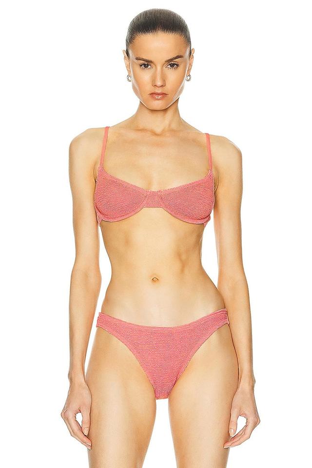 Bond Eye Gracie Balconette Bikini Top in Coral Product Image