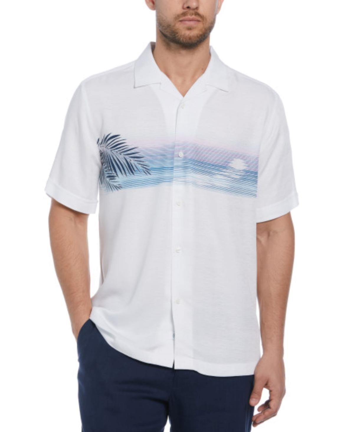 Cubavera Mens Short Sleeve Sunset Print Button-Front Camp Shirt Product Image