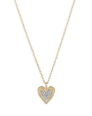 Adina Reyter 14K Yellow Gold Make Your Move Diamond Cluster Heart Pendant Necklace, 17-18 Product Image