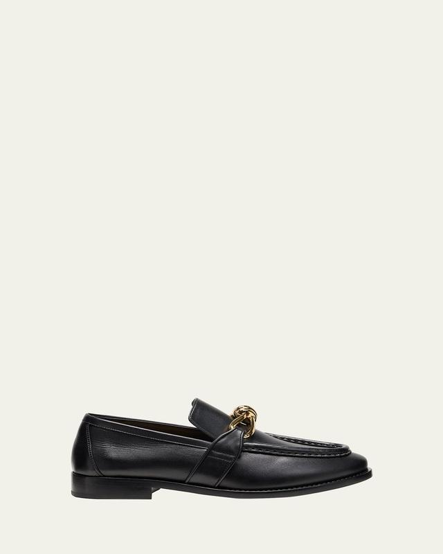 Mens Astaire Knot-Embellished Leather Loafers Product Image