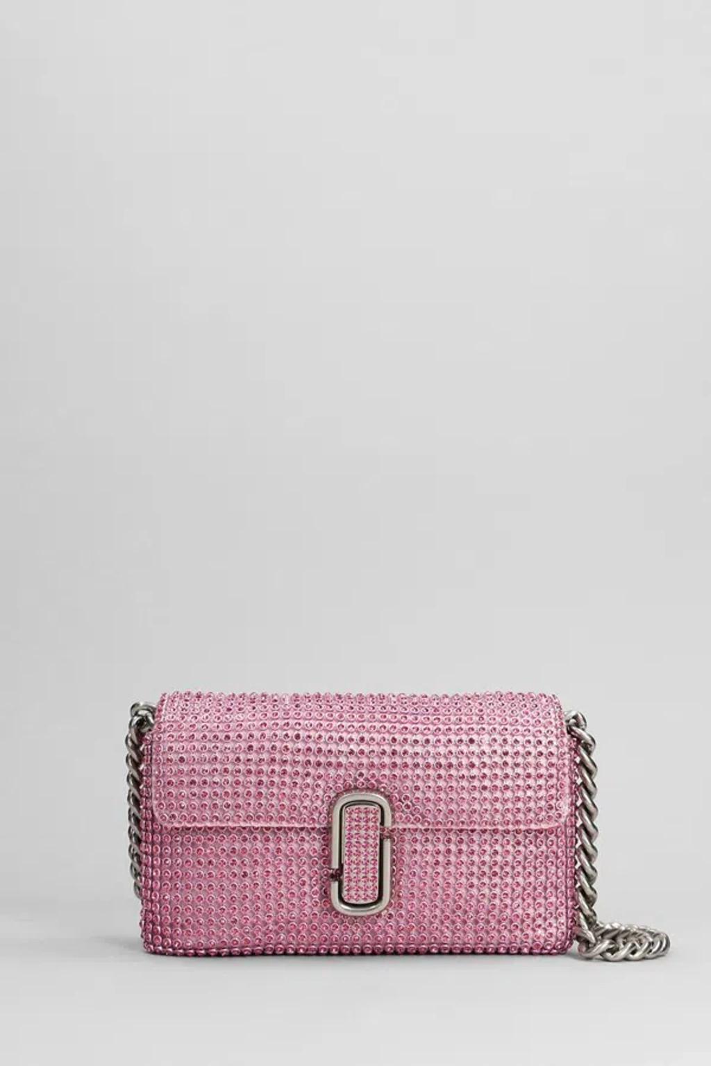 MARC JACOBS Rectangular Shoulder Bag Synthetic Diamonds In Nude & Neutrals Product Image