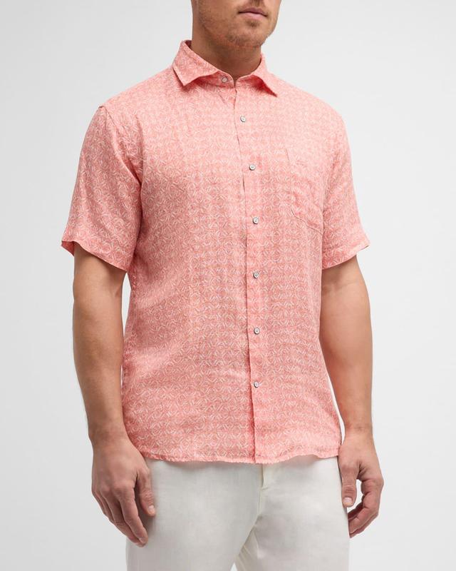 Mens Crown Sandblast Linen Button-Front Shirt Product Image