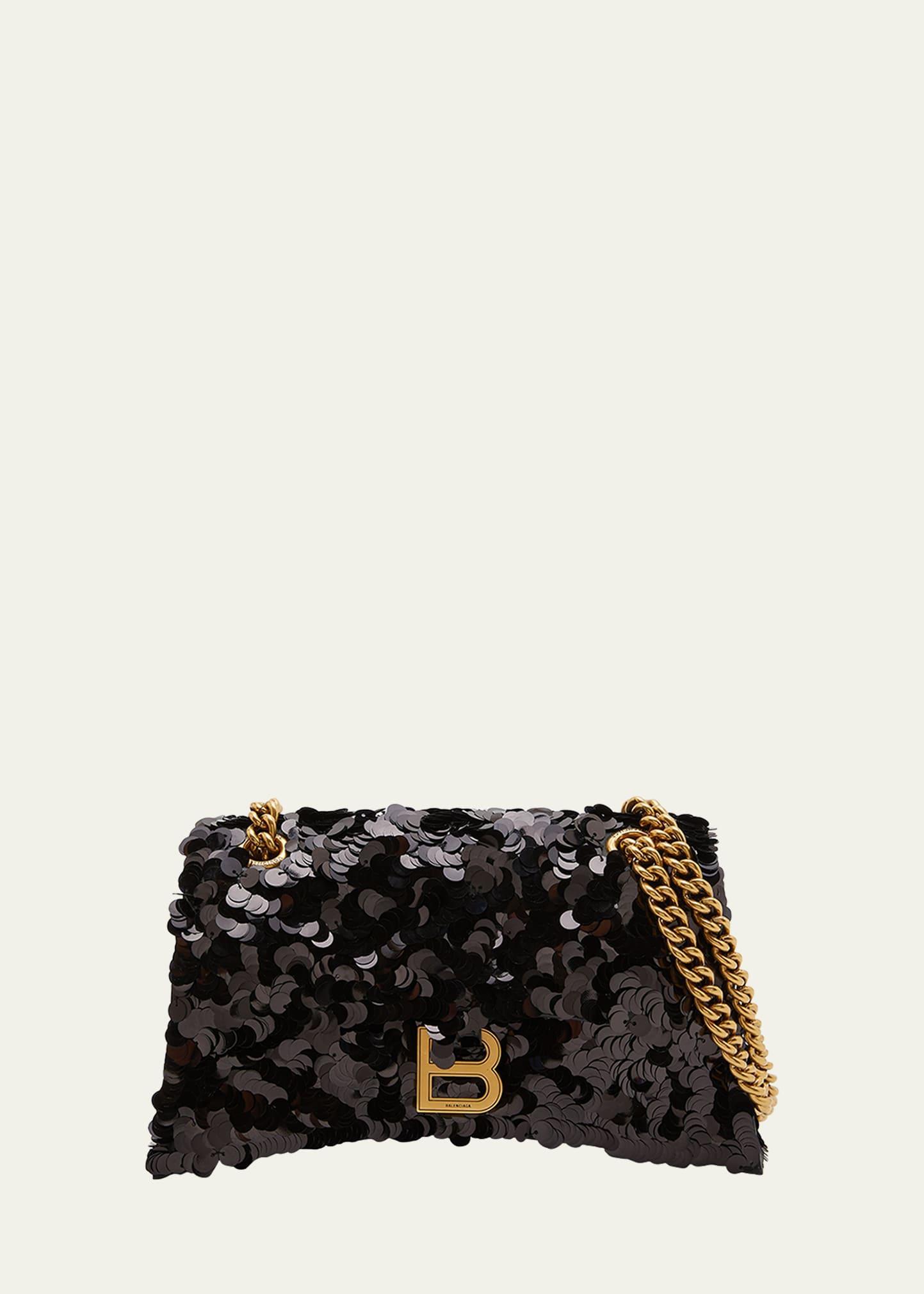 Balenciaga Crush Sequin Chain Strap Shoulder Bag Product Image