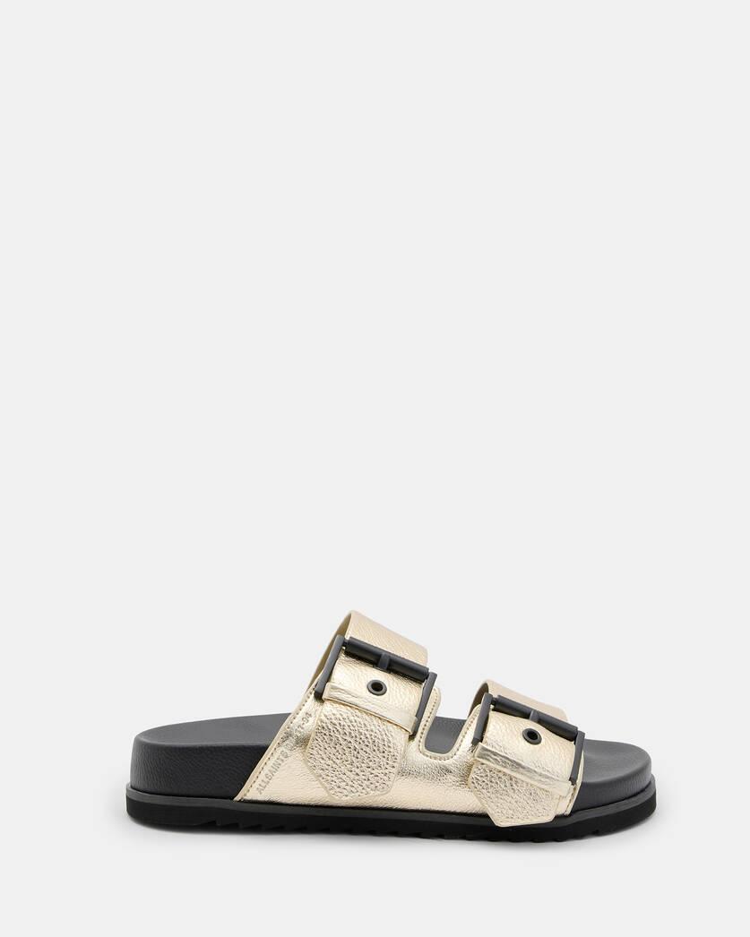 Sian Metallic Leather Buckle Sandals Product Image