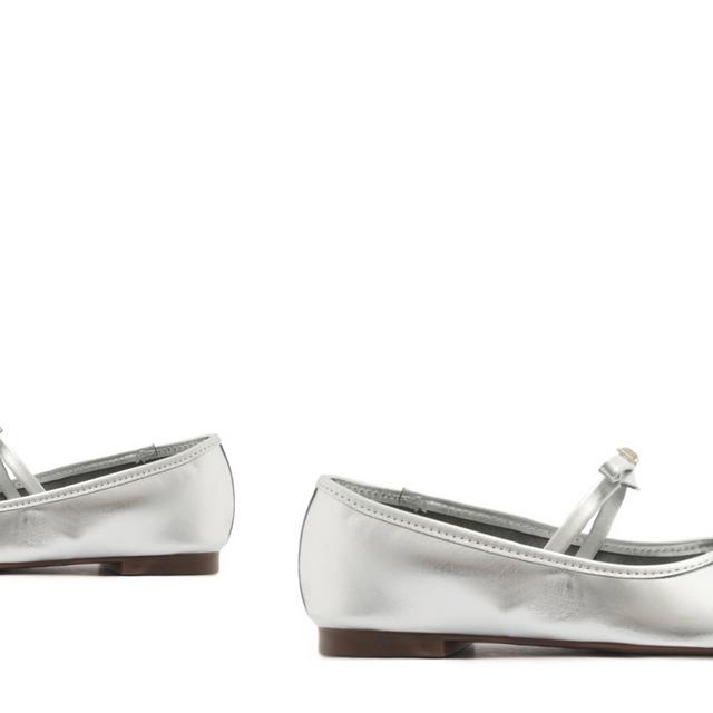 Nancy Metallic Leather Flat Product Image