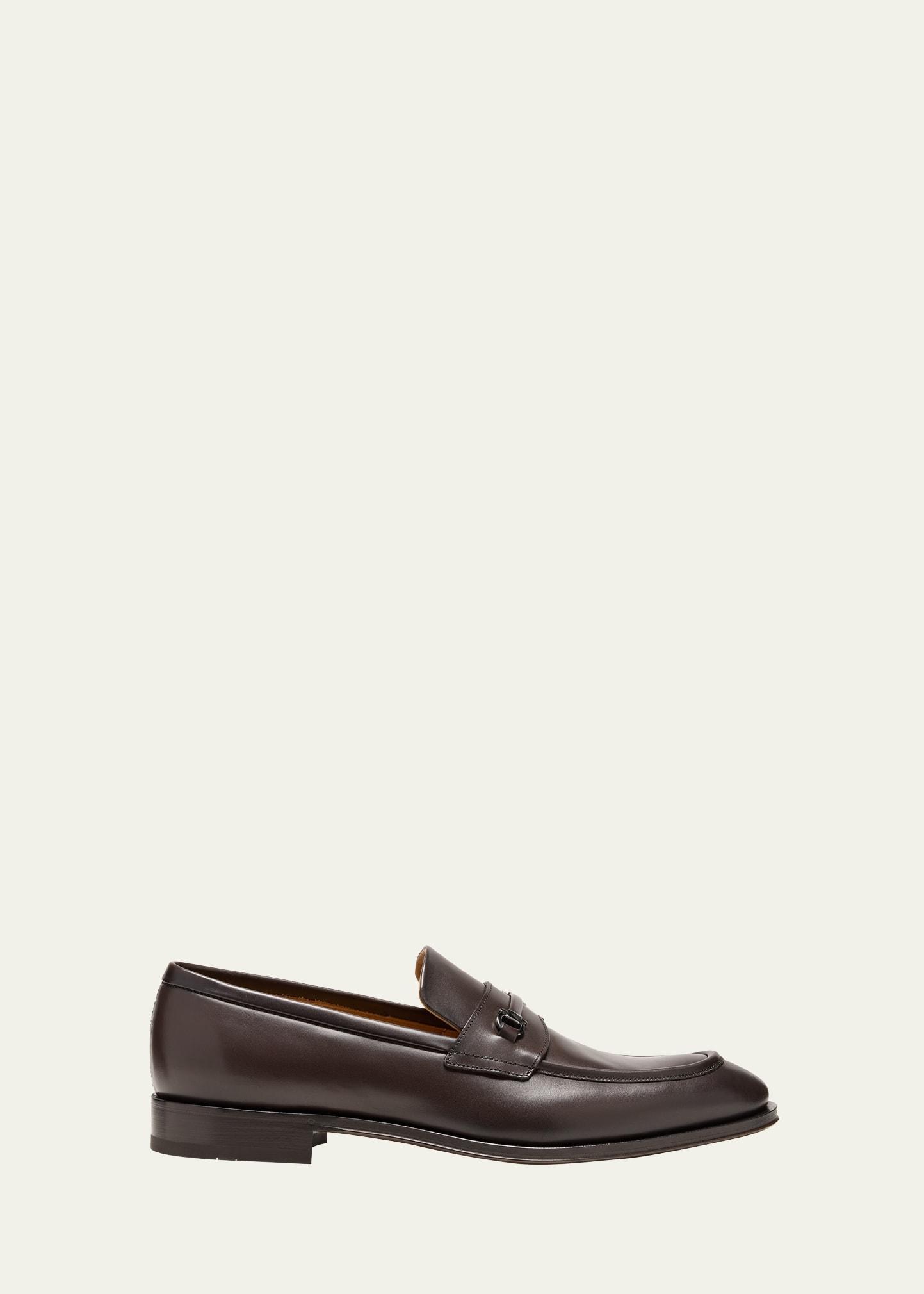 Mens Desmond Mini Gancini Leather Bit Loafers Product Image