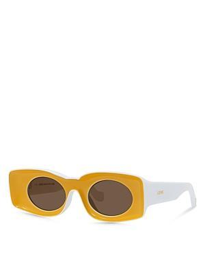 Mens Geometric Logo Acetate & Plastic Rectangle Sunglasses Product Image