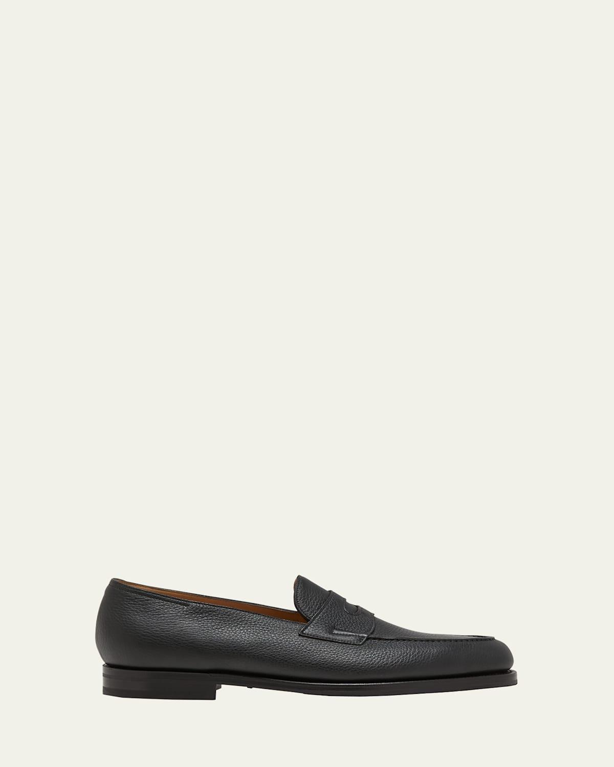 Mens Lopez Soft Grained Leather Penny Loafers Product Image