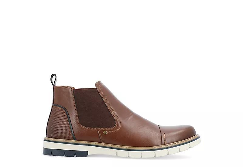 Vance Co. Waylon Mens Pull-On Chelsea Boots Brown Product Image