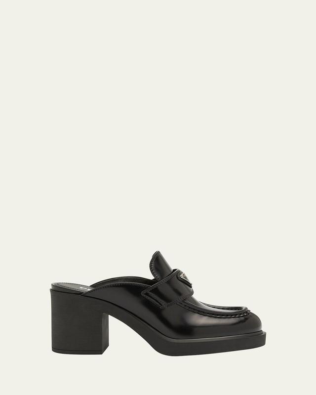 Prada Chocolate Platform Loafer Mule Product Image