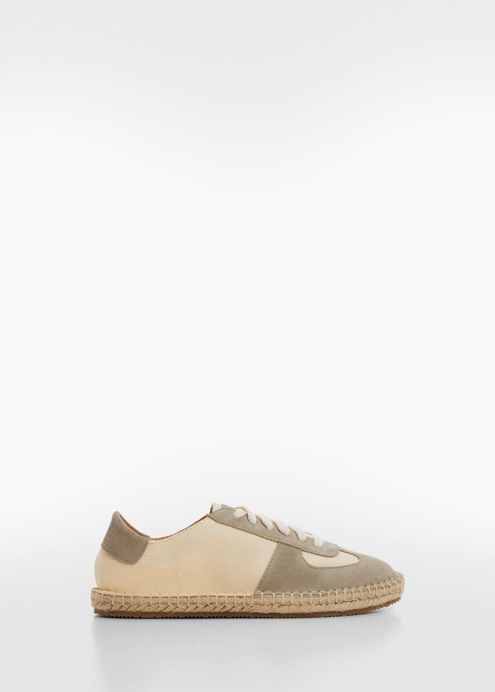 MANGO MAN - Jute shoe with suede laces ecruMen Product Image