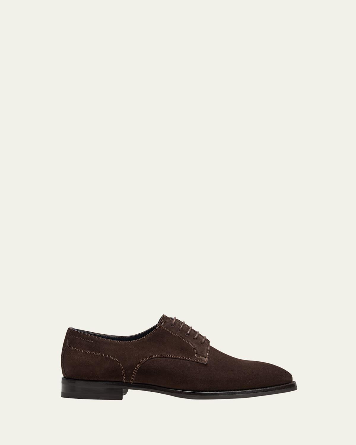 MANGO MAN - Suede lace shoe medium brownMen Product Image