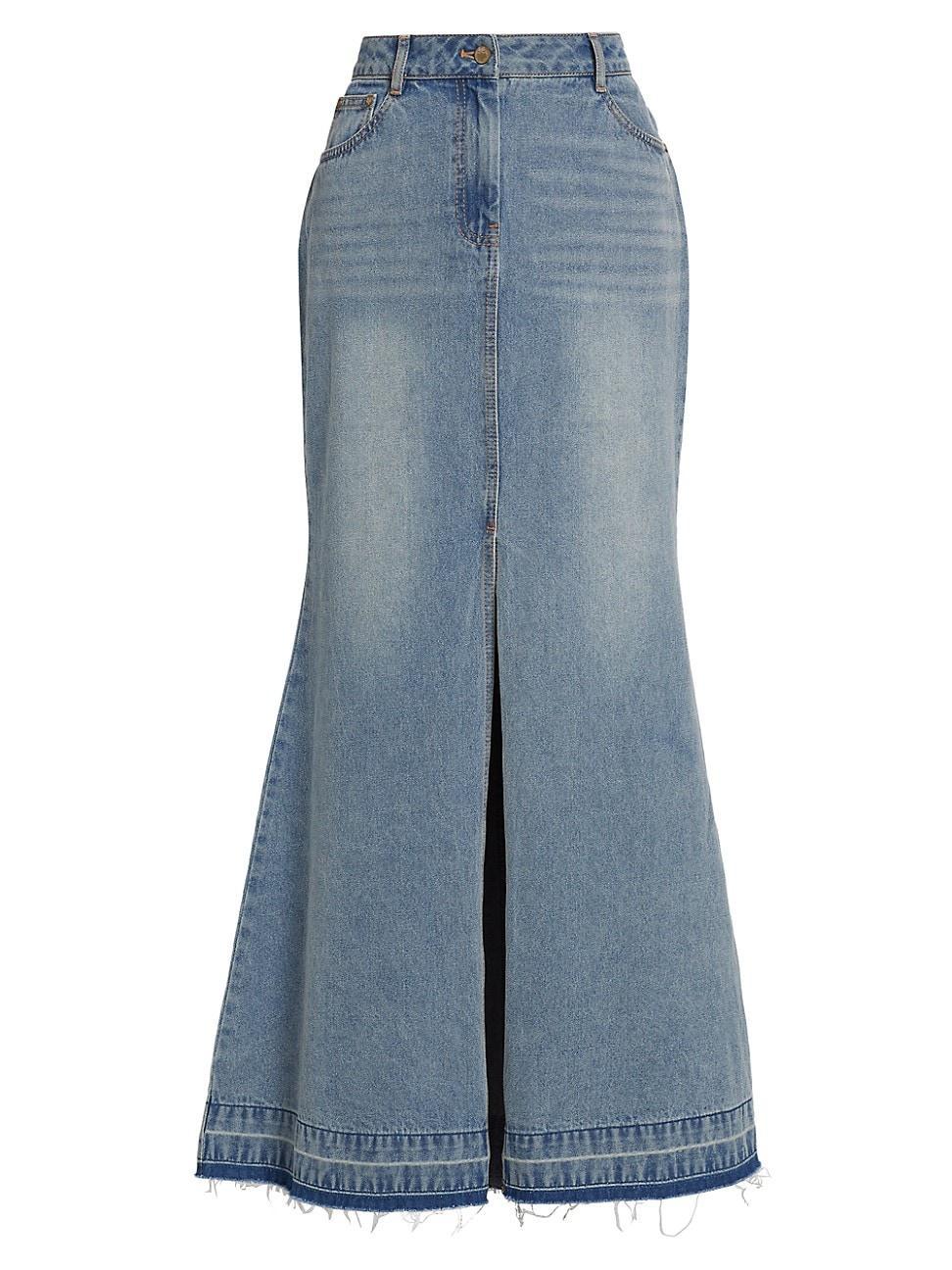 Womens Risia Denim Maxi Skirt product image