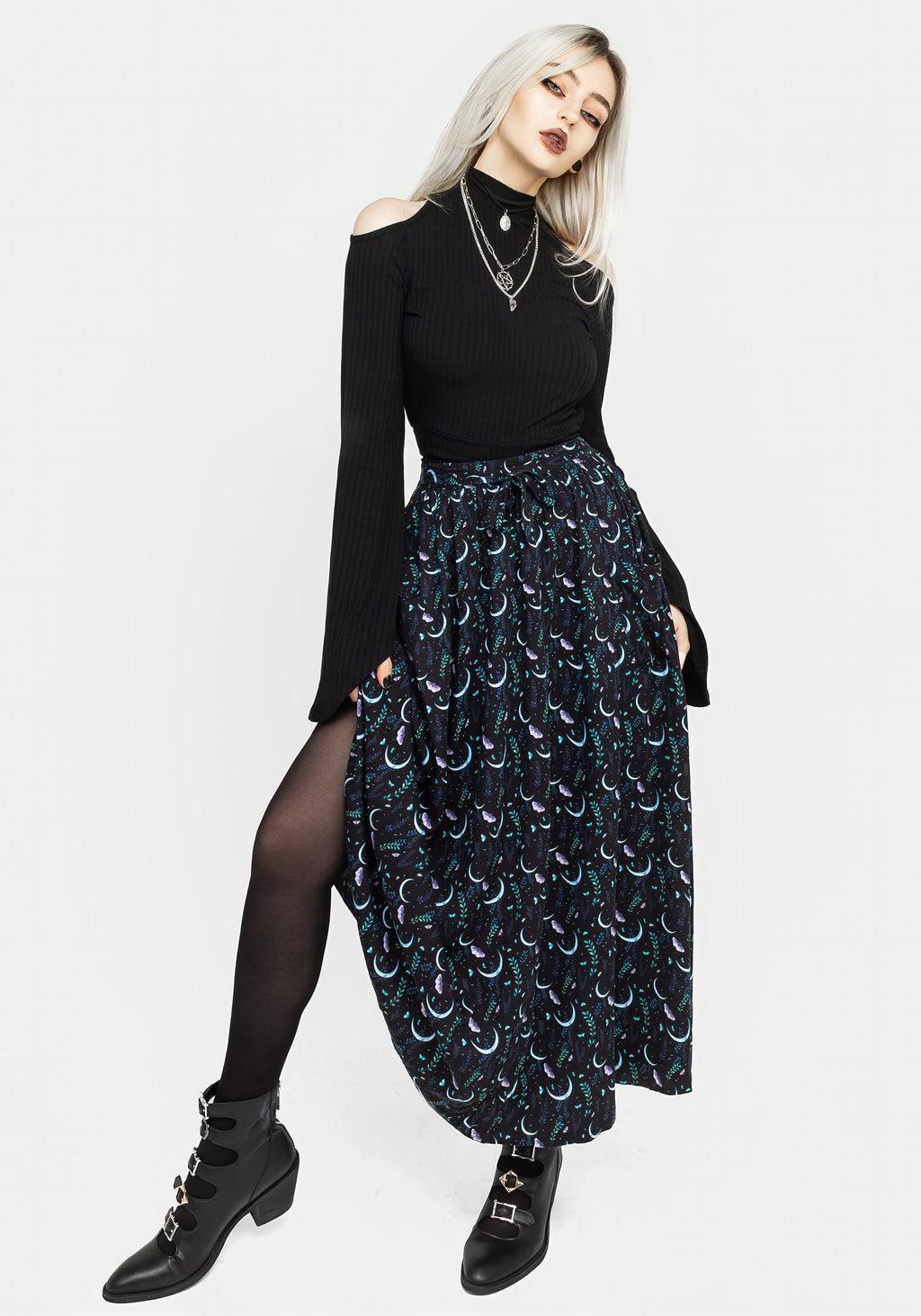 Diana Moon Moth Midaxi Skirt Product Image