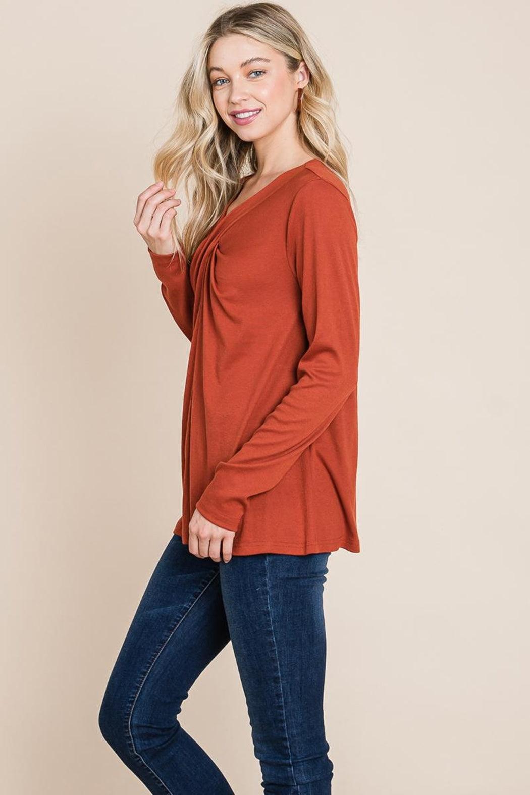 Fold Knotted Twist Sweatshirts Product Image