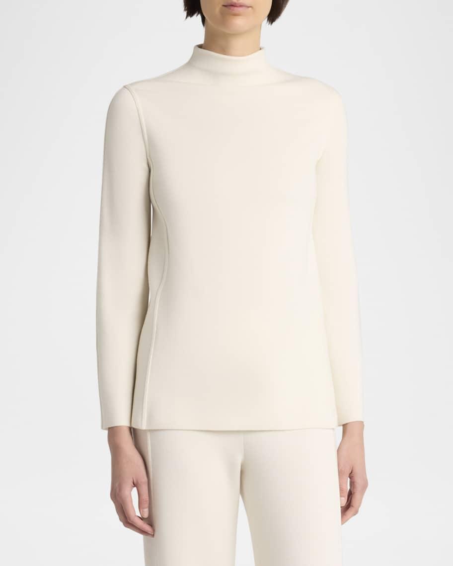 Ipero Funnel-Neck Long-Sleeve Cashmere Top product image