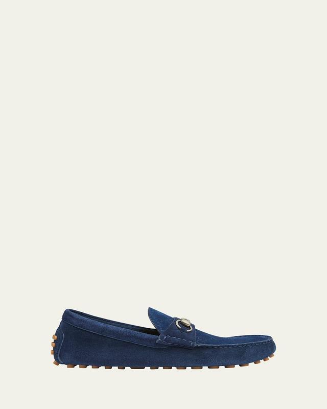 Men's Byorn Guccisima Suede Bit Loafers Product Image