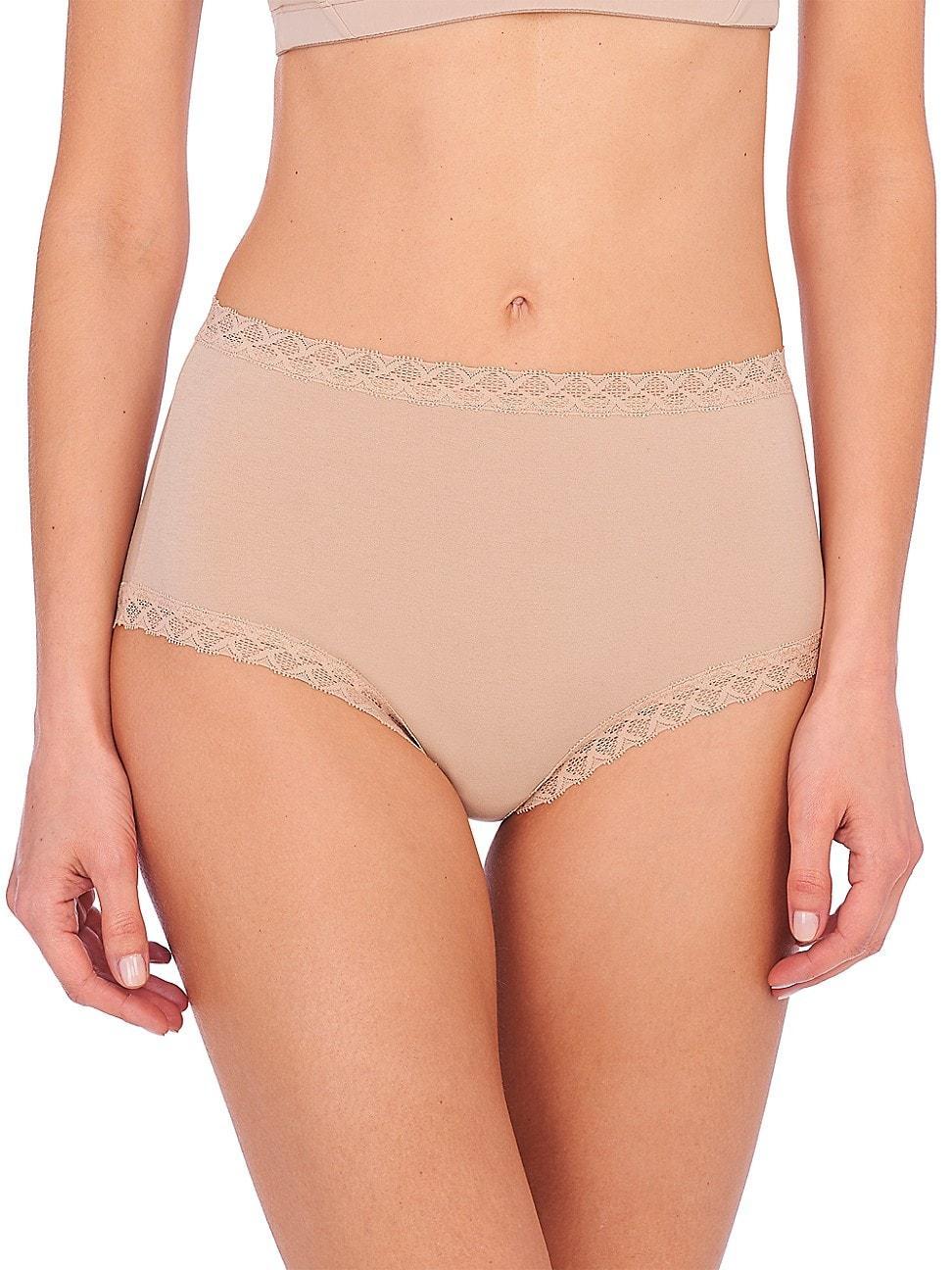 Natori Bliss Lace-Trim High Rise Cotton Brief 755058 Product Image