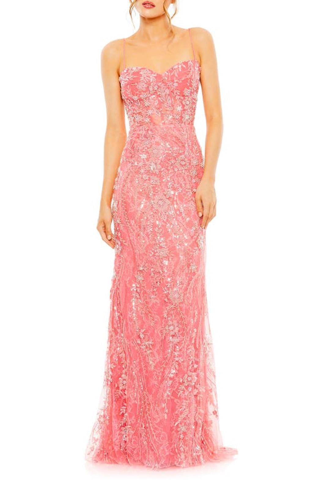 Sweetheart Sleeveless Embellished Gown In Pink product image