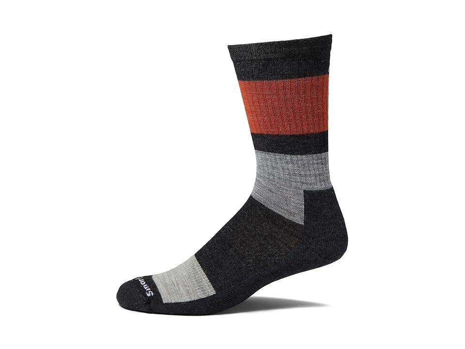 Smartwool Everyday Blocked Stripe Crew Socks (Charcoal) Men's No Show Socks Shoes Product Image