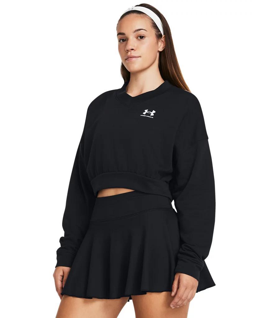 Women's UA Rival Terry Oversized Crop Crew Product Image