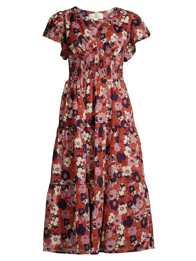 Womens Kendall Floral Midi-Dress Product Image