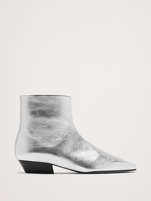 Italian Metallic-Leather Ankle Boot Product Image