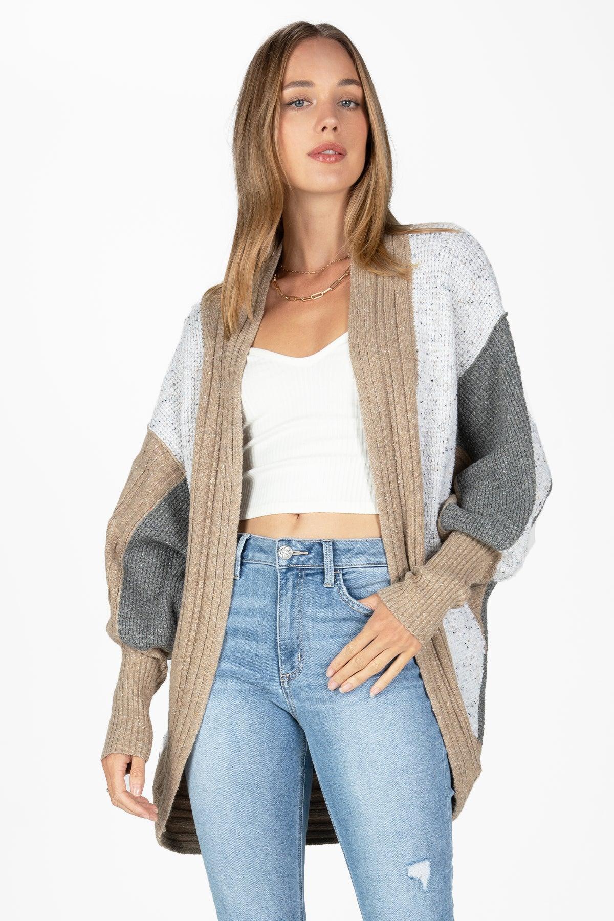 Colorblock Cocoon Cardigan Product Image