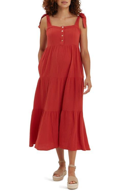 Womens Alise Tie-Strap Midi-Dress Product Image