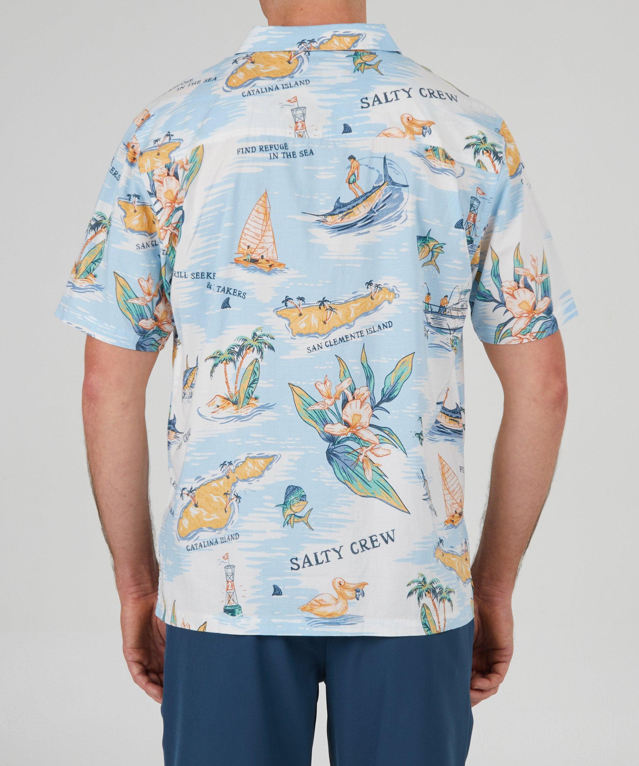 Salty Island Off White S/S Woven Male Product Image