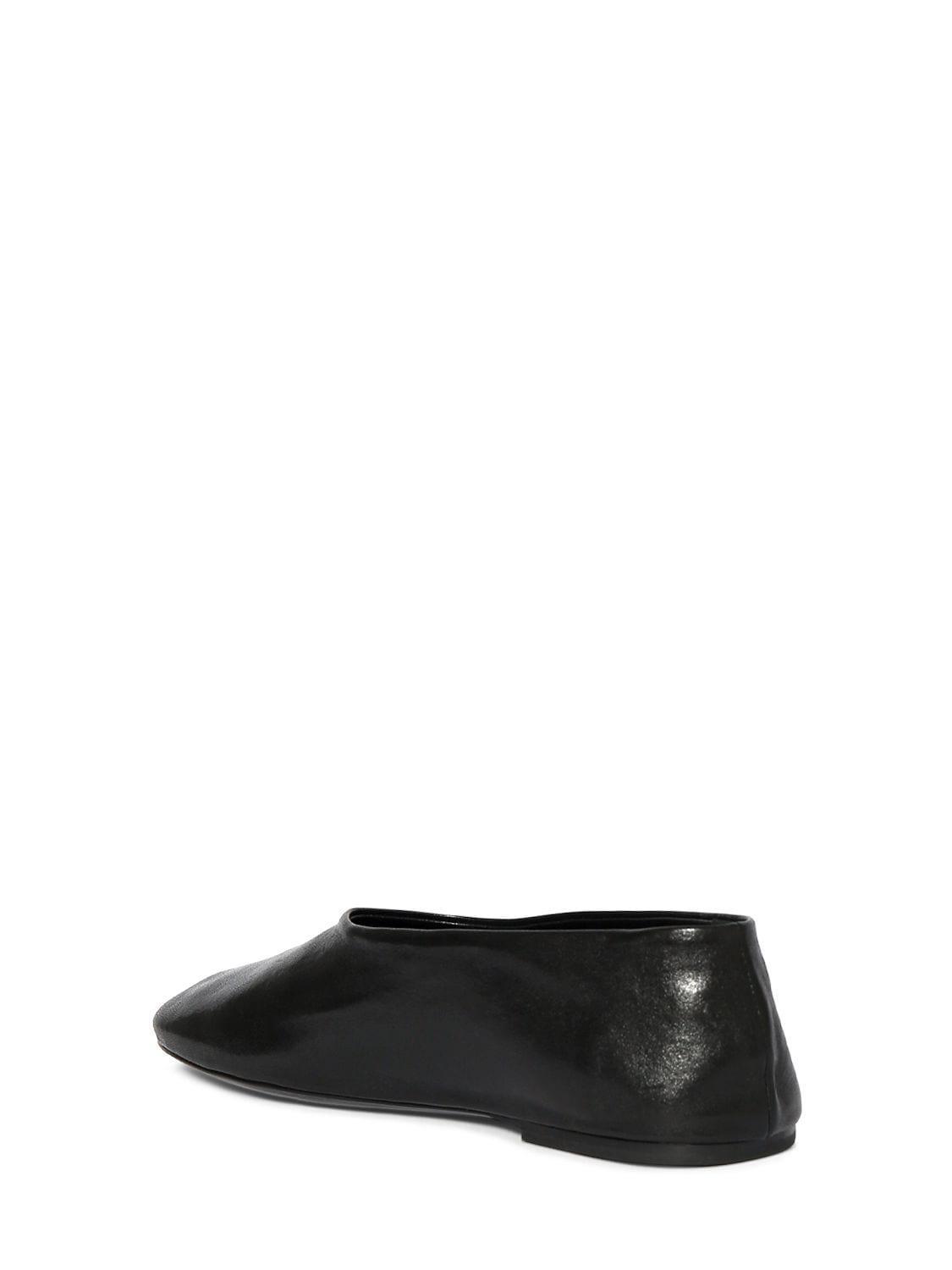 Marcy Leather Ballerinas In Black Product Image