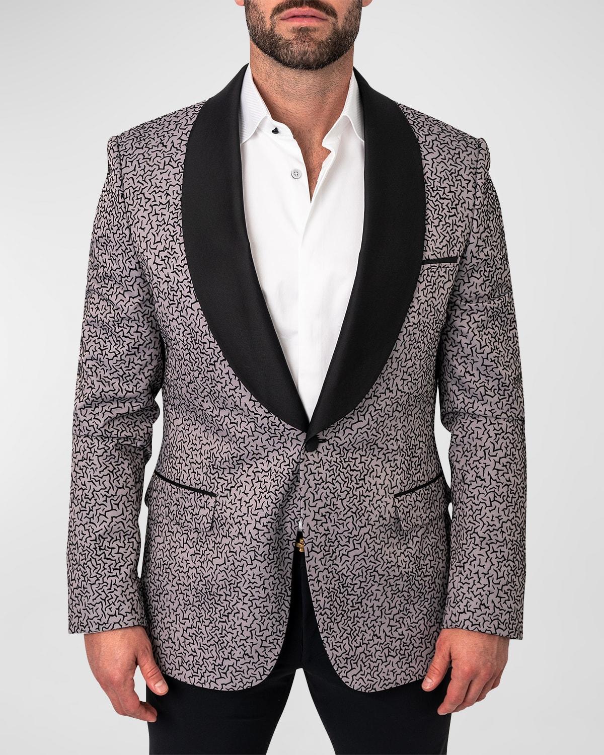 Mens Patterned Shawl Blazer Product Image