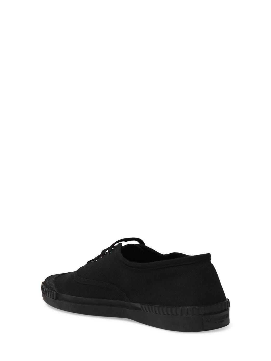 Canvas Low-top Sneakers In Black Product Image