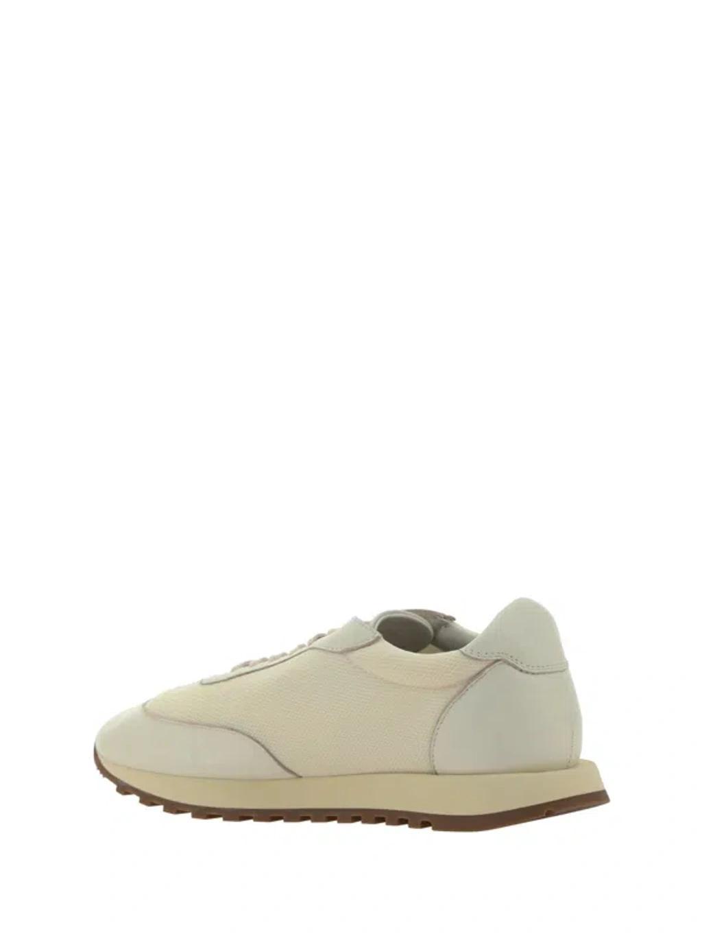 THE ROW Owen Runner Sneakers In Milk/white/brown Product Image