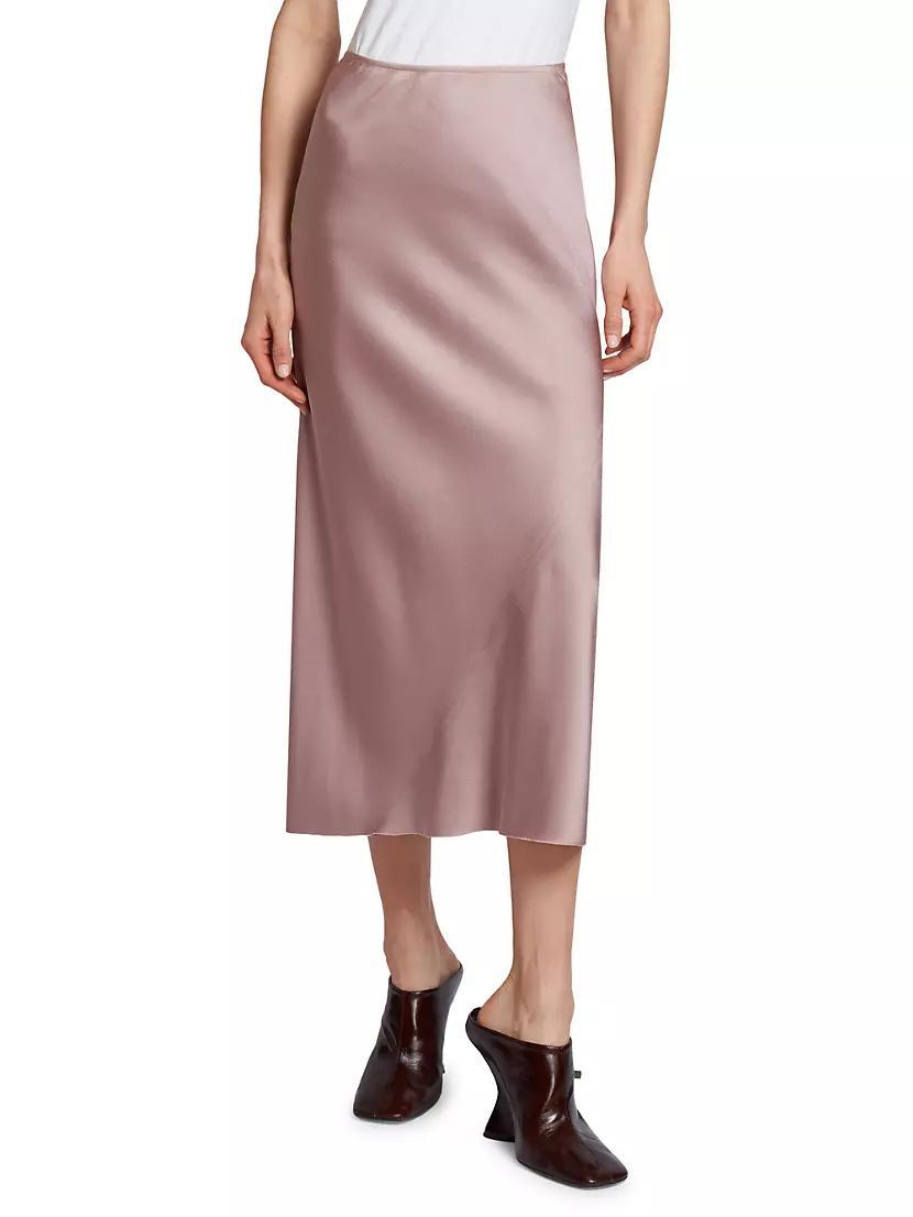 Sati Satin Bias-Cut Midi-Skirt Product Image