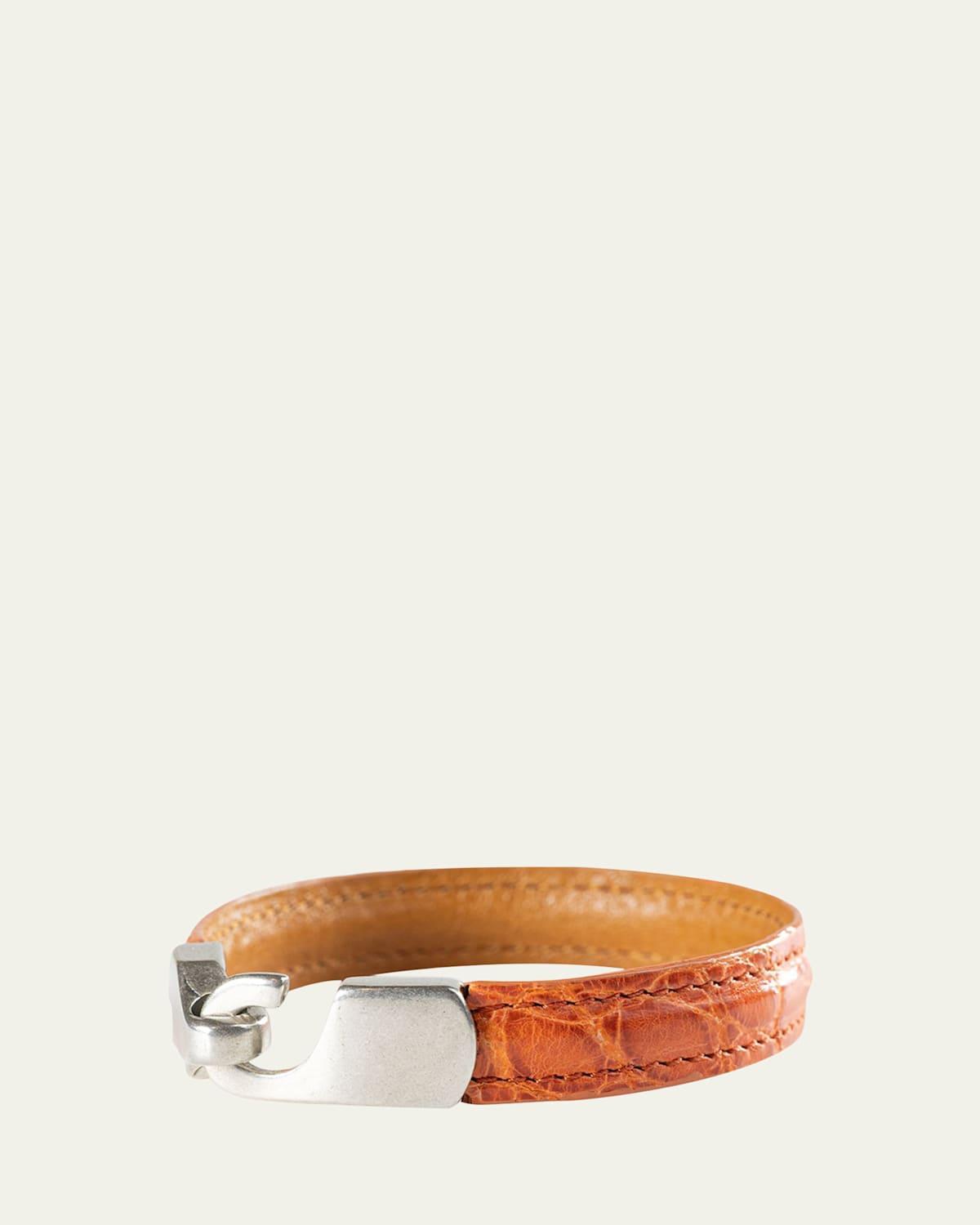 Mens Alligator Leather Bracelet Product Image