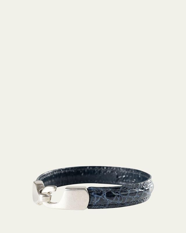 Mens Alligator Leather Bracelet Product Image