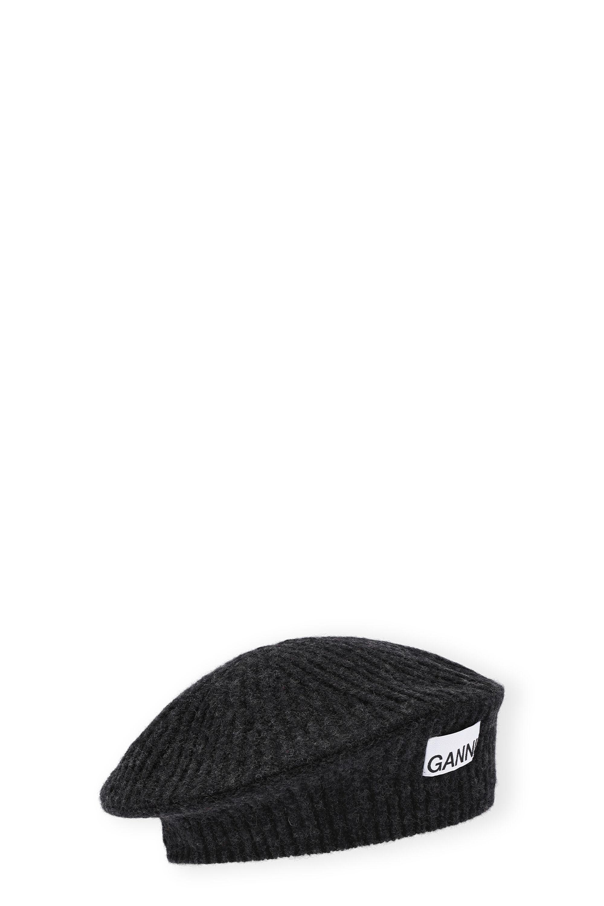 Wool Rib Knit Beret Product Image