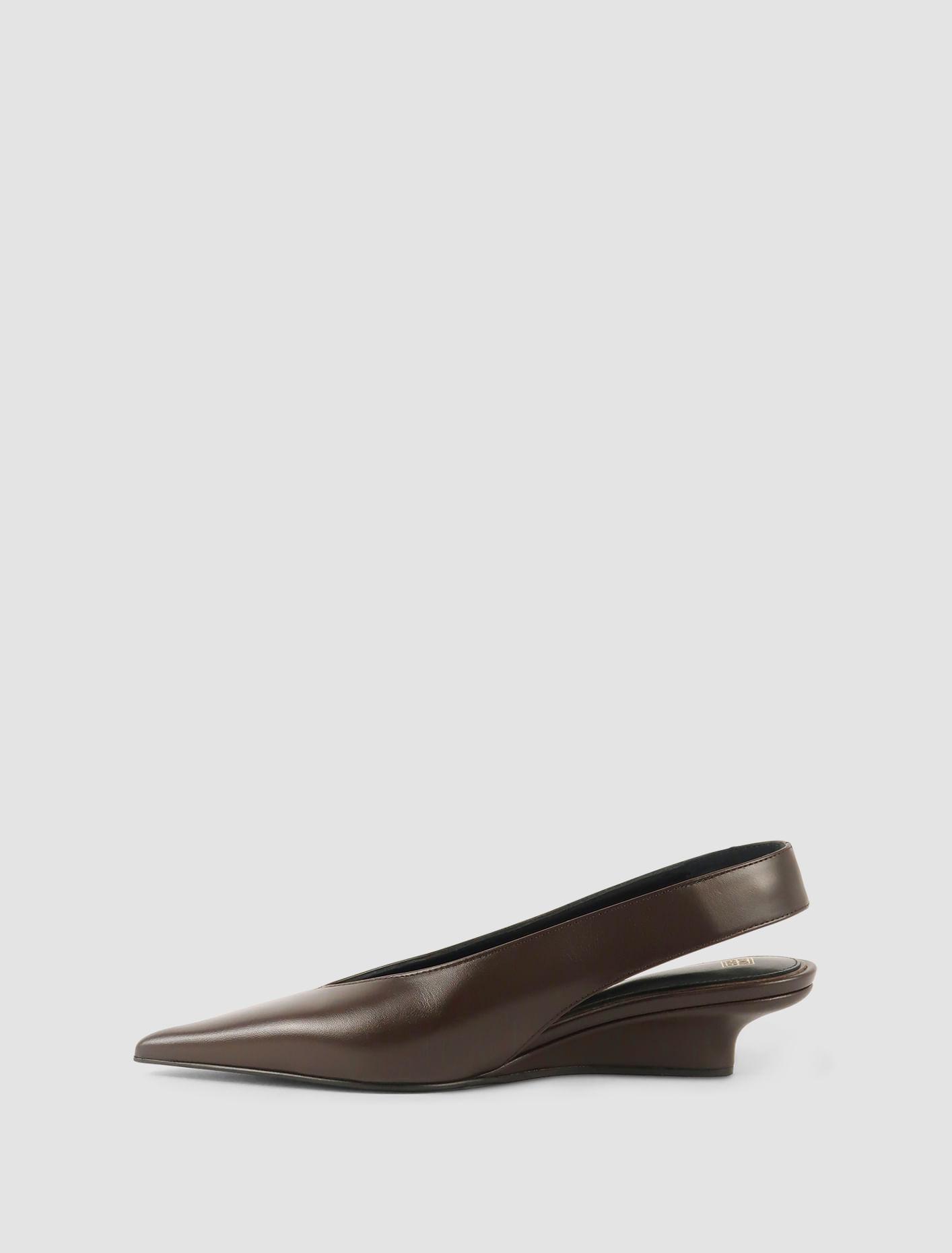 Slingback Wedge-heel In Brown Product Image